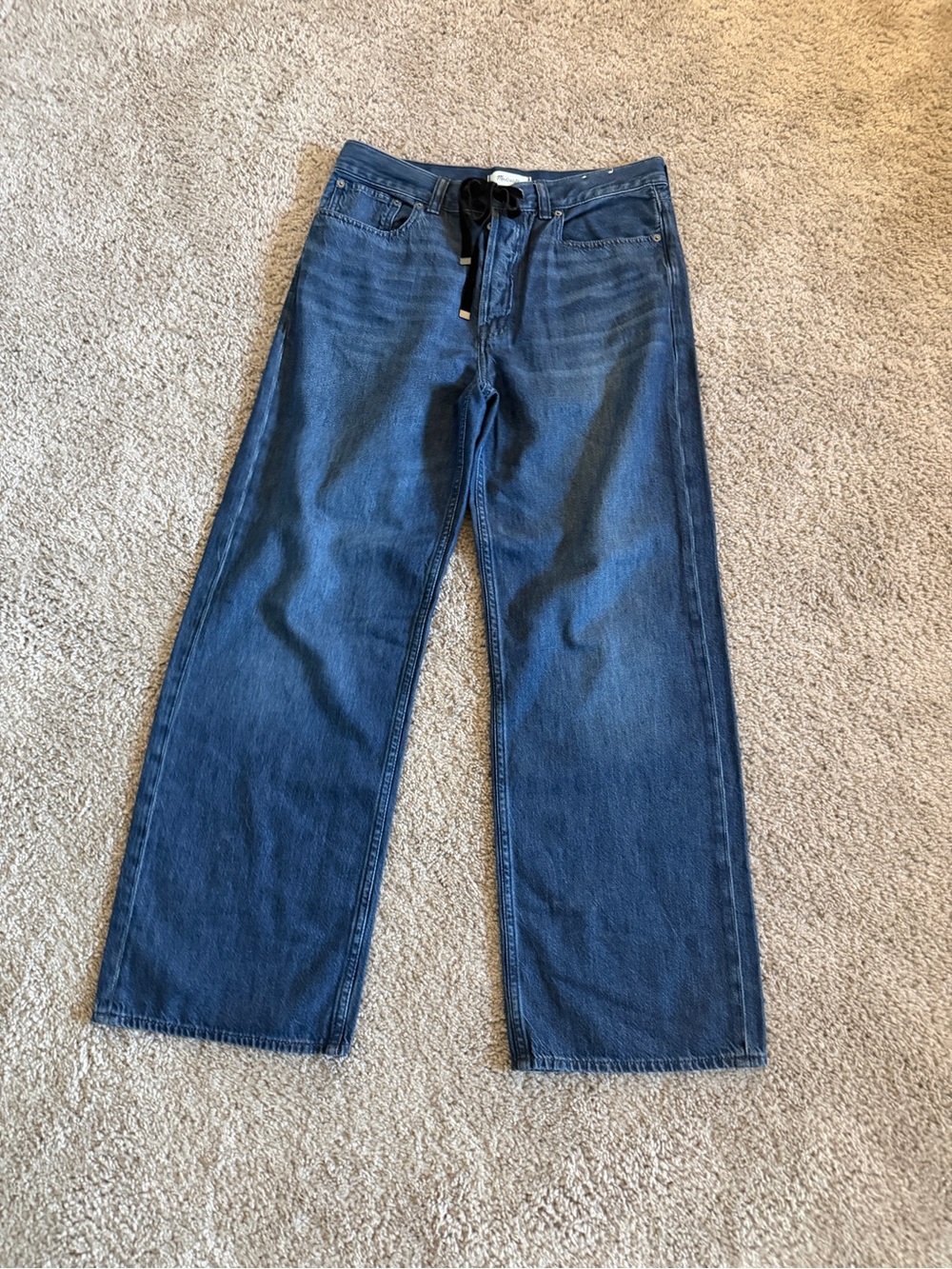 Madewell Women's Dark Blue Wide-Leg Jeans